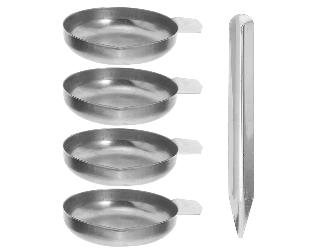 Bandeja De Pesagem De Aço Inoxidável De 5 Peças