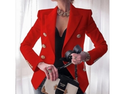 2026-chaqueta De Traje Para Mujer 2023 Blazer Formal Office Lady Manga Larga Bolsillos Frontales Talla S-3xl Poliéster