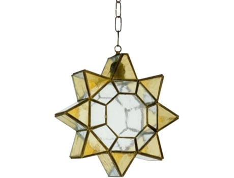 Lámpara de Techo FABRILAMP Estrella (Marrón - E27 - Máx. 60W - Cristal - Metal)