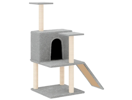 Rascador Para Gatos VIDAXL Con Postes De Sisal Gris Claro 109 cm