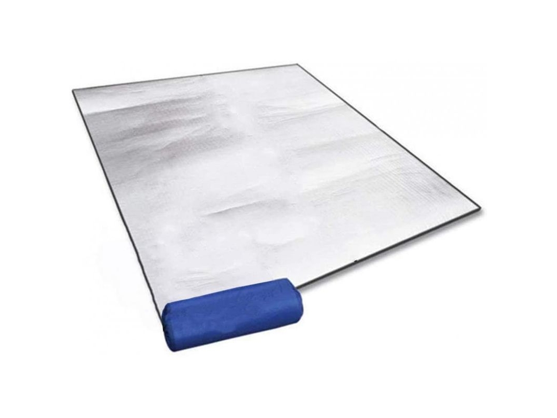 Colchón Aislante Plegable De Aluminio Para Camping, 200x150cm, Con Bolsa De Transporte.