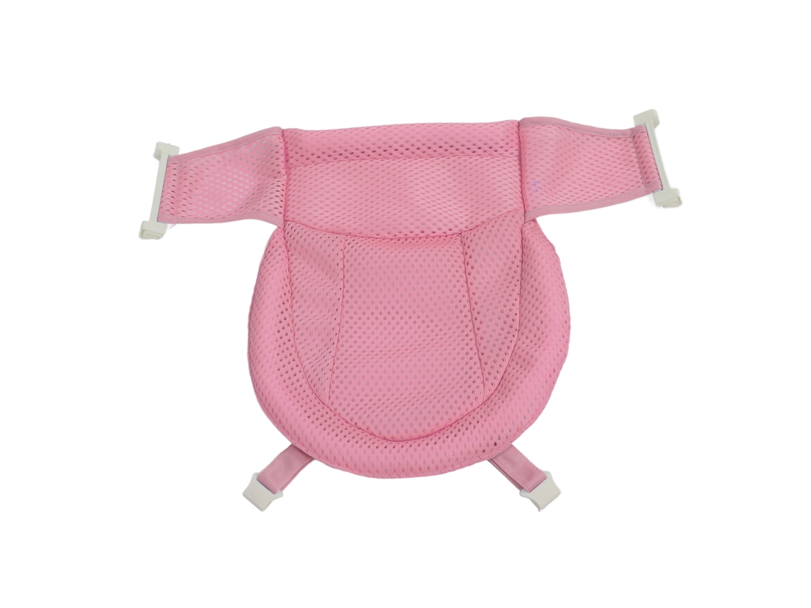 Alfombrilla de baño ajustable, transpirable y antideslizante de malla para bebés recién nacidos - Rosa