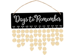 Calendario De Recordatorio De Cumpleaños Familiares, Cartel De Pared De Madera, Decoración Navideña Familiar Para La Pared