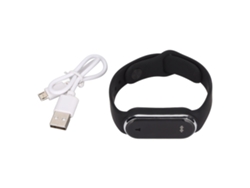 Pulseira Anti-mosquitos Ultrassônica Portátil Com Relógio Digital Led Silicone Preto
