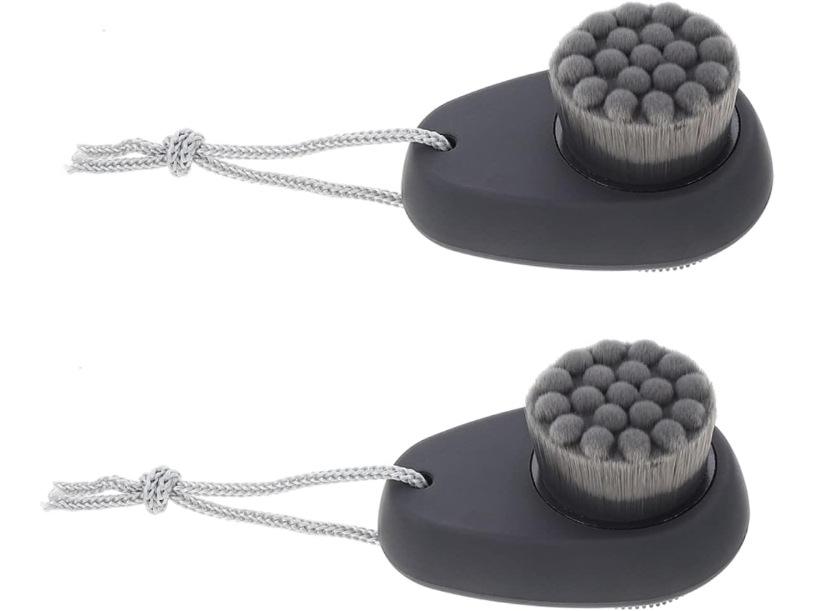 Cepillo Facial De Limpieza Profunda Y Masaje Con Cerdas De Fibra Suave Para Mujeres, Paquete De 2