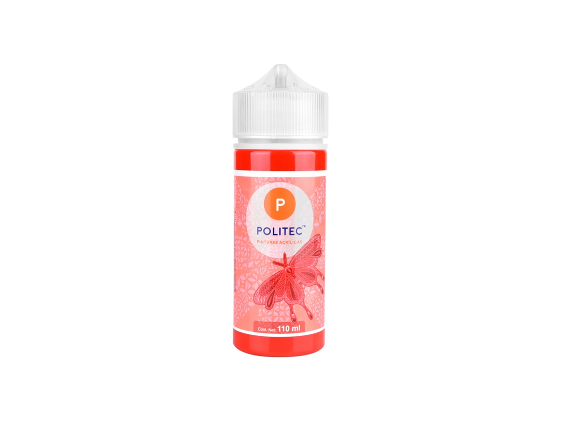 Pintura acrílica mate al agua 110 ml Politec (rojo 314)