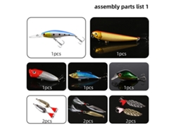 Kit De 327 Piezas Para Pesca En Agua Dulce Y Salada Con Señuelos Artificiales, Anzuelos Y Aparejos De Pesca.