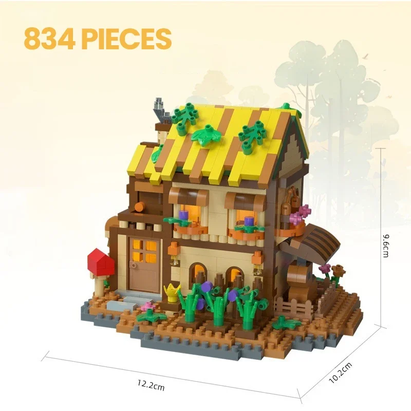 Bloques De Construcción Para Casas En Los Árboles Del Bosque, Mini Modelos De Plástico, Juguetes Educativos De Montaje Diy.
