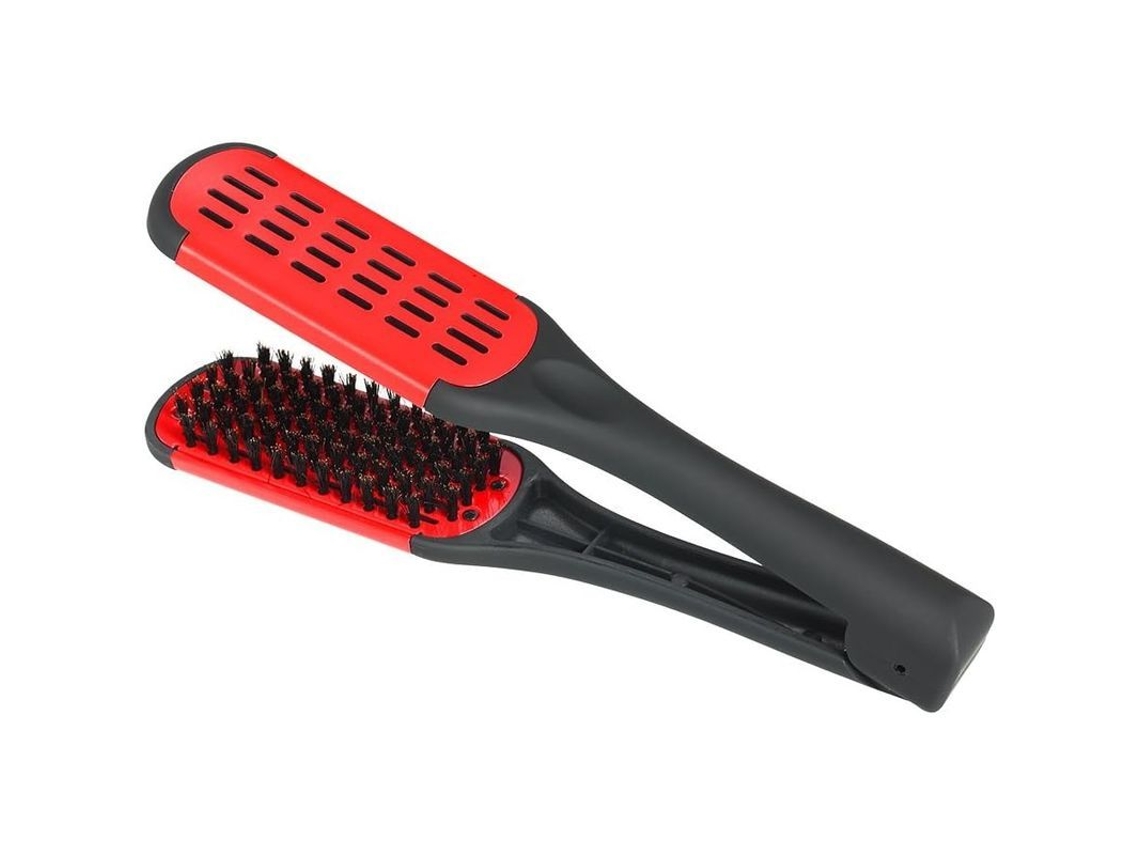 Peine Alisador De Cabello Con Cerdas, Doble Cara, Prensador, Fibra Natural, Antiestático.