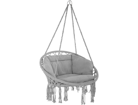 Silla Suspensa TECTAKE Grazia (Gris - Acero - 80x72x125 cm)