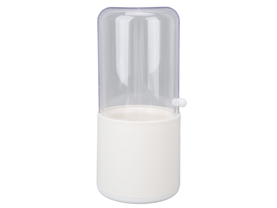 Soporte blanco para brochas de maquillaje con relleno de perlas, gira 180 grados, organizador de brochas.