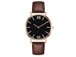 Reloj De Pulsera Casual De Cuarzo Para Hombre Zhoulianfa Con Correa De Cuero Sintético (marrón Oscuro)