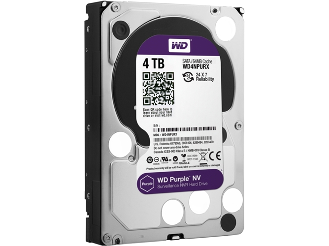 Disco HDD Interno WESTERN DIGITAL WD4NPURX (4 TB - SATA)