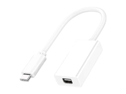 Cable Adaptador Thunderbolt 3 Usb 3.1 A Minidp 4k 60hz Blanco Para Windows, Mac Os, Chromebook, Dell, Lenovo
