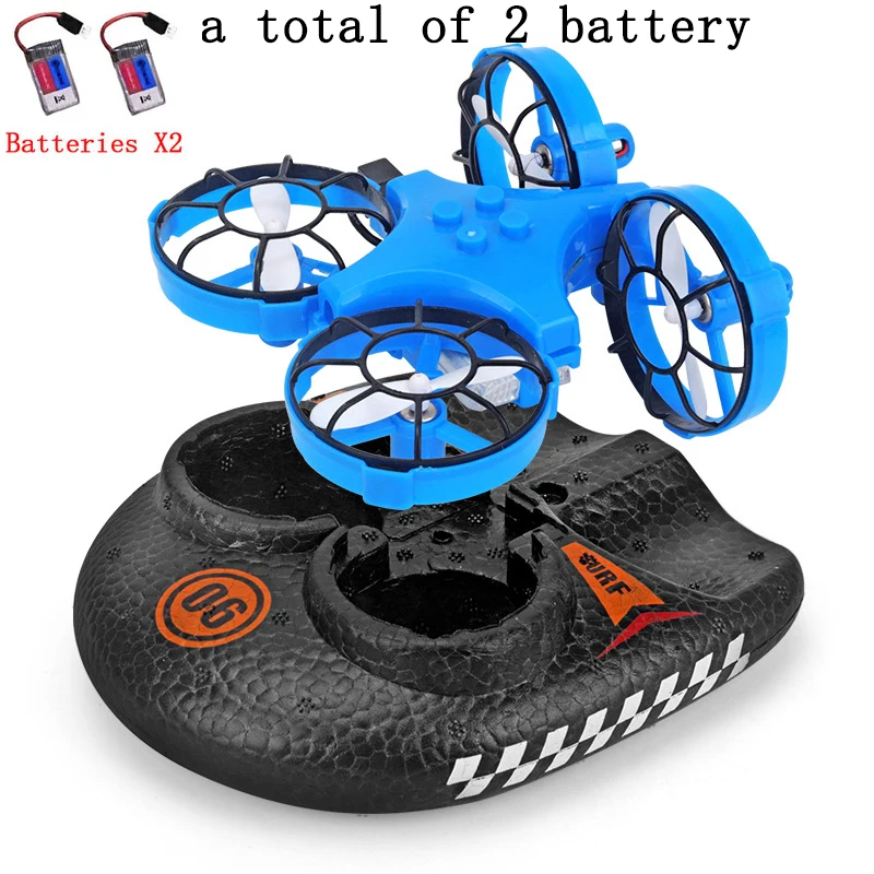 (Azul, 2 pilas) Kit de avión de control remoto, avión anfibio con retorno automático