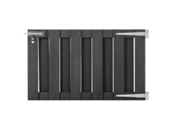 Puerta De Jardín De Wpc Gris 100x60 Cm