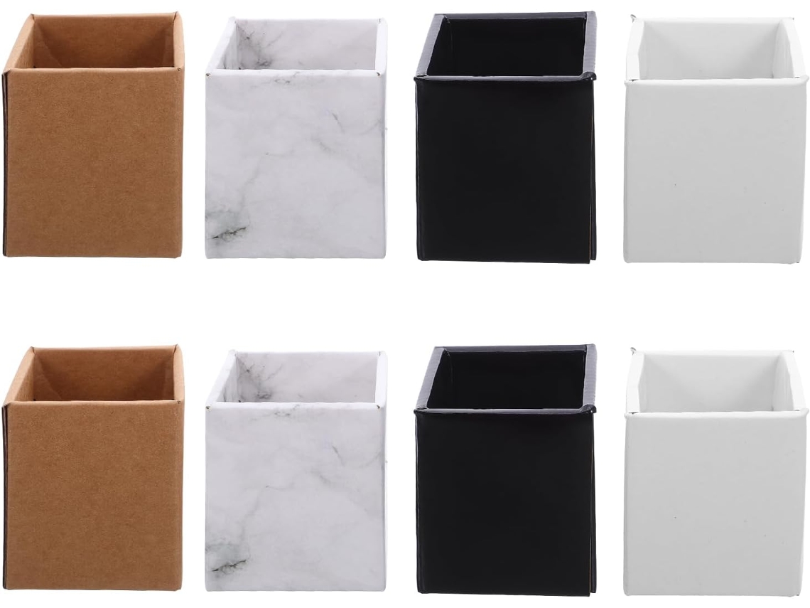 Portalápices, portavasos, organizador de accesorios de escritorio, estuche para brochas de maquillaje.