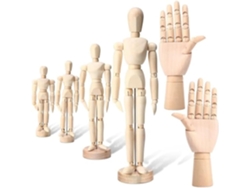 Juego De 6 Maniquíes De Madera Para Artistas, 4,5/5,5/8/12 Pulgadas, Modelo Para Zurdos