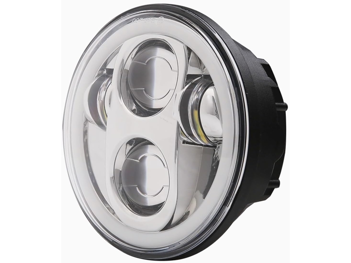 Faros Redondos Negros Led Tipo Para Motocicleta Bicicleta