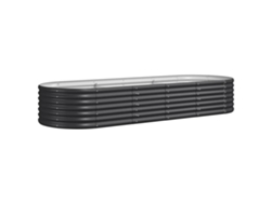 Jardinera VIDAXL Antracita Acero (224x80x36 cm)