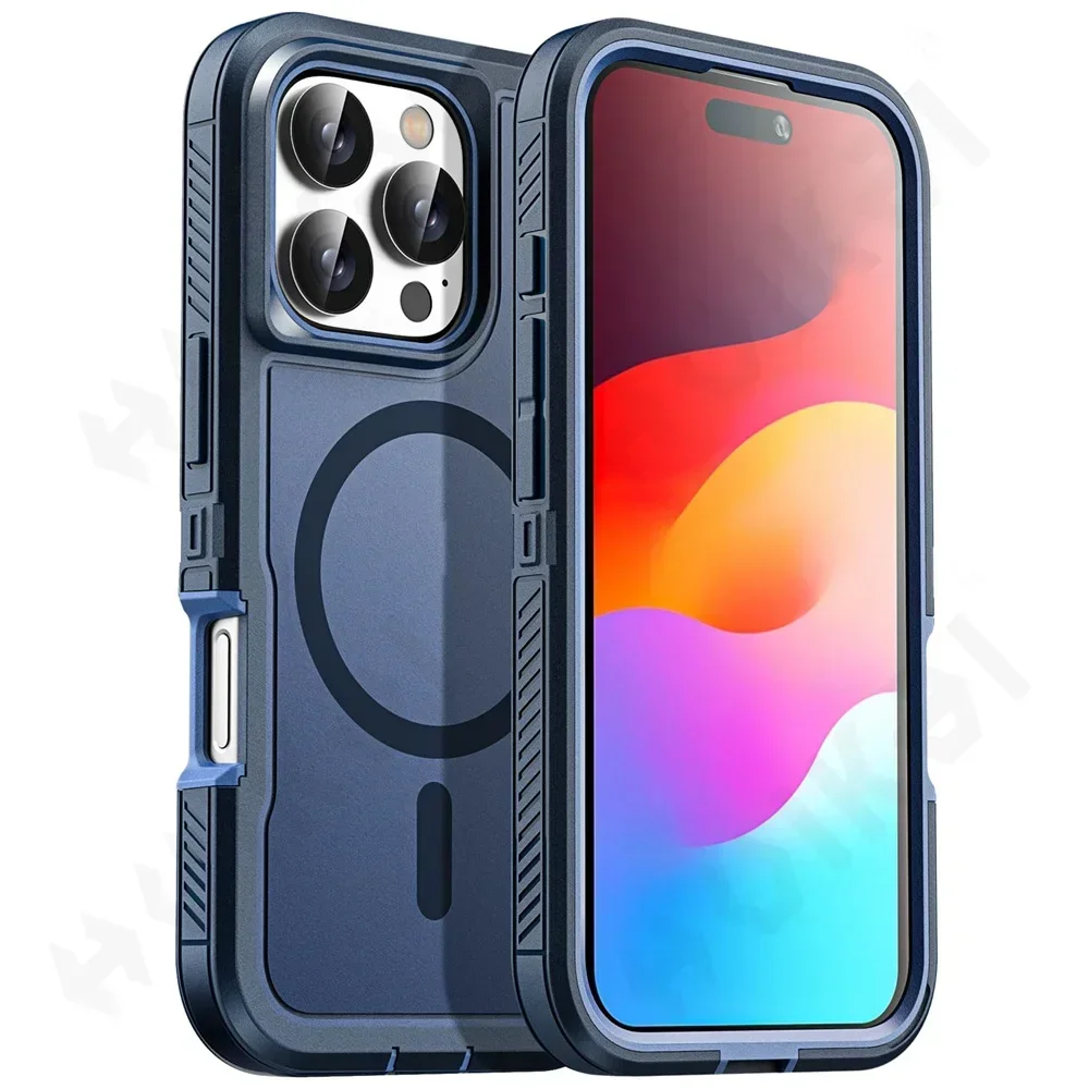 (azul, Iphone 11) Funda Para Teléfono, Compatible Con Carga Inalámbrica Magsafe, Resistente Y Duradera, A Prueba De Golpes Y Caídas.