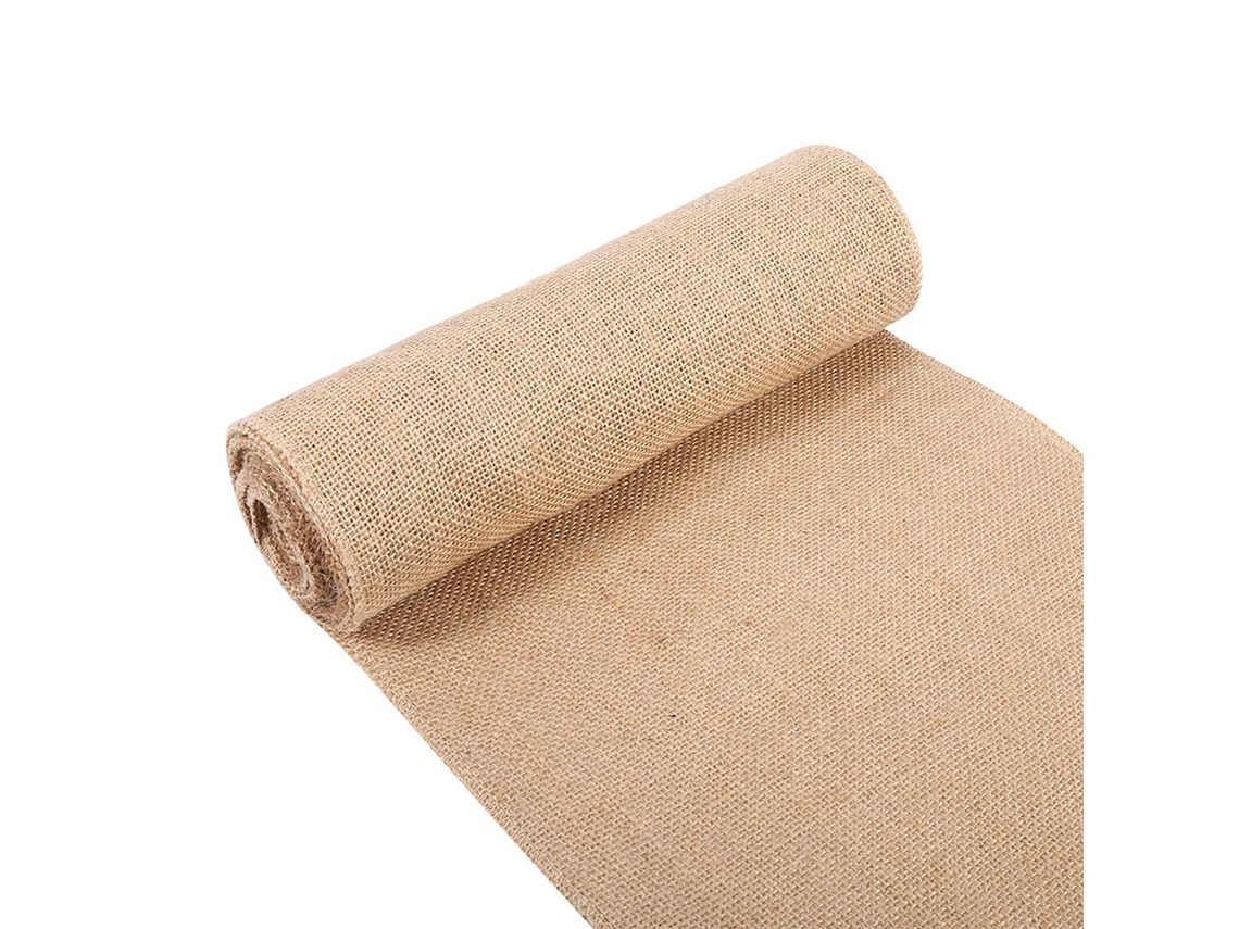 Servilleta De Mesa Rústica De Yute Natural De 30x500cm Para Bodas, Fiestas Y Manualidades.