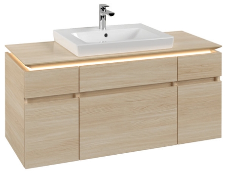 Villeroy &amp Boch Legato Unidad de lavabo B683 1200x550x500mm centrada en el lavabo iluminación LED