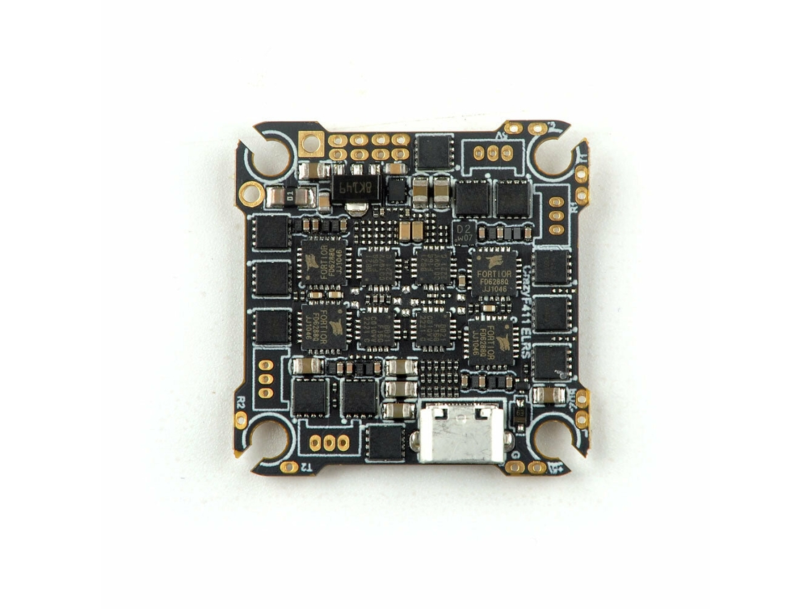 Controlador de vuelo Happymodel CrazyF411 ELRS AIO 4 en 1 con receptor UART 2.4G integrado, ESC ELRS 20A para dron de carreras FPV Crux35 Toothpick
