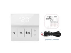 Termostato Inteligente Con Pantalla Táctil, Control Por Aplicación, Control Por Voz, Wifi, 90-240v, Blanco