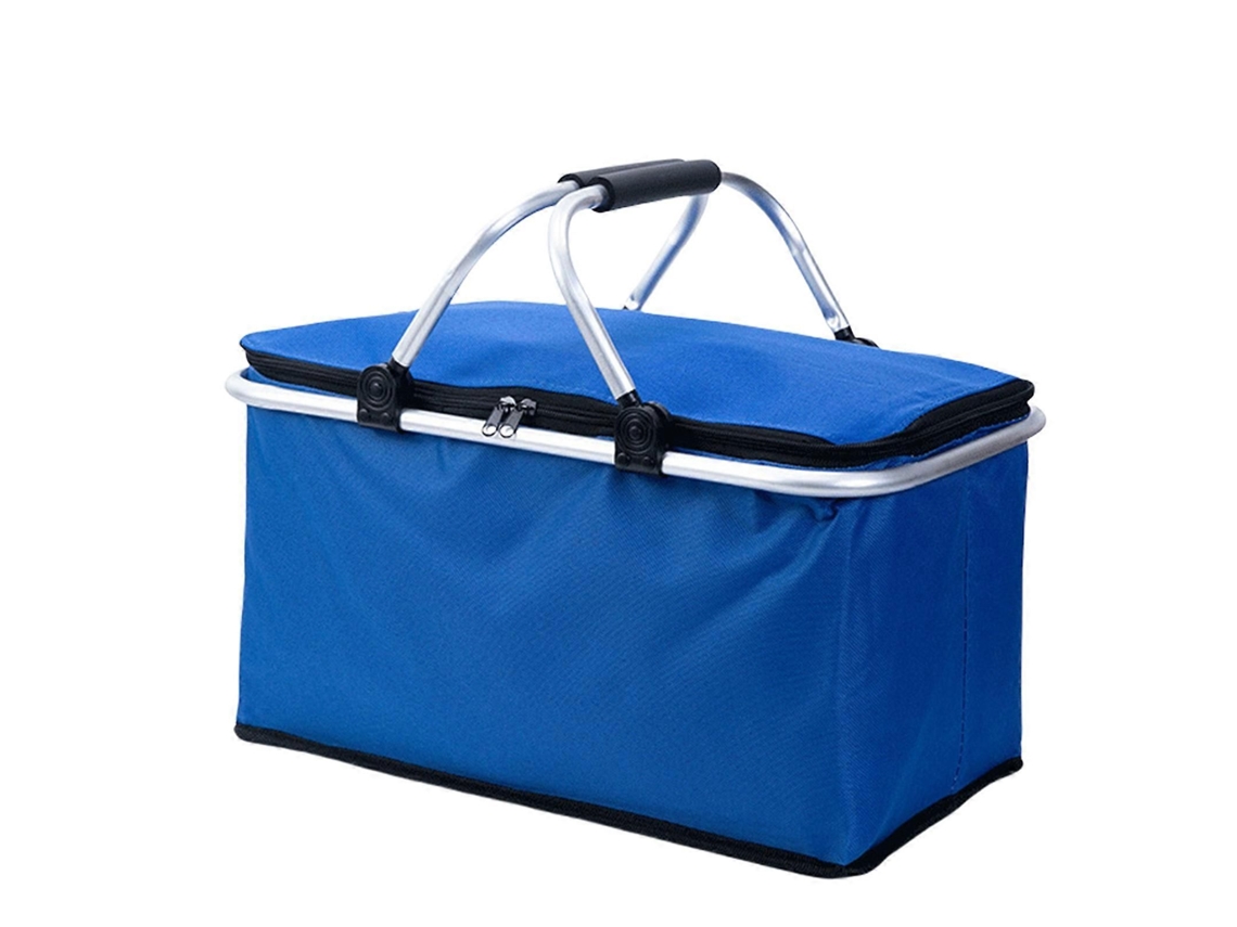 Bolsa térmica para picnic de 30 litros con asas acolchadas, contenedor de alimentos plegable y cesta de la compra impermeable para un uso práctico - GOKOCO