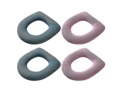 Kit De 4 Fundas De Asiento De Inodoro Suaves Y Gruesas Con Mango Calefactor Para Baño Rosado Plano*2 Verde Plano