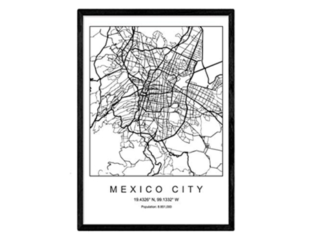 Lámina NACNIC Mapa Mexico city (A3)