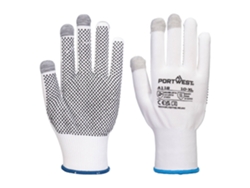 Guantes Grip 13 Pvc Dotted Touchscreen - Pack De 12 Pares Blanco Gris / Xs