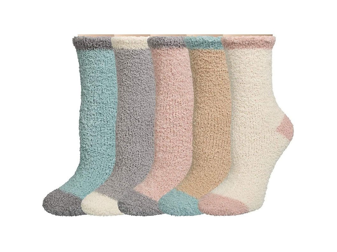 2026-calcetines Peludos Para Mujeres, Calientes Y Suaves, Para Invierno, Zapatillas De Casa, Regalo Navideño, 5 Pares
