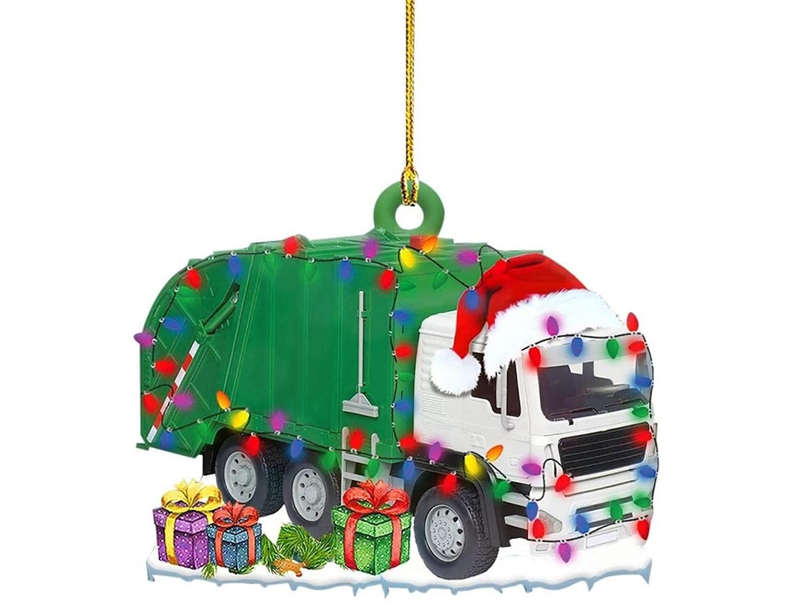 Colgante navideño con coches y vehículos para fiestas y regalos.