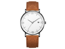 Reloj De Cuarzo Con Correa De Cuero Estilo Simple Moderno Decoración Mano (18)
