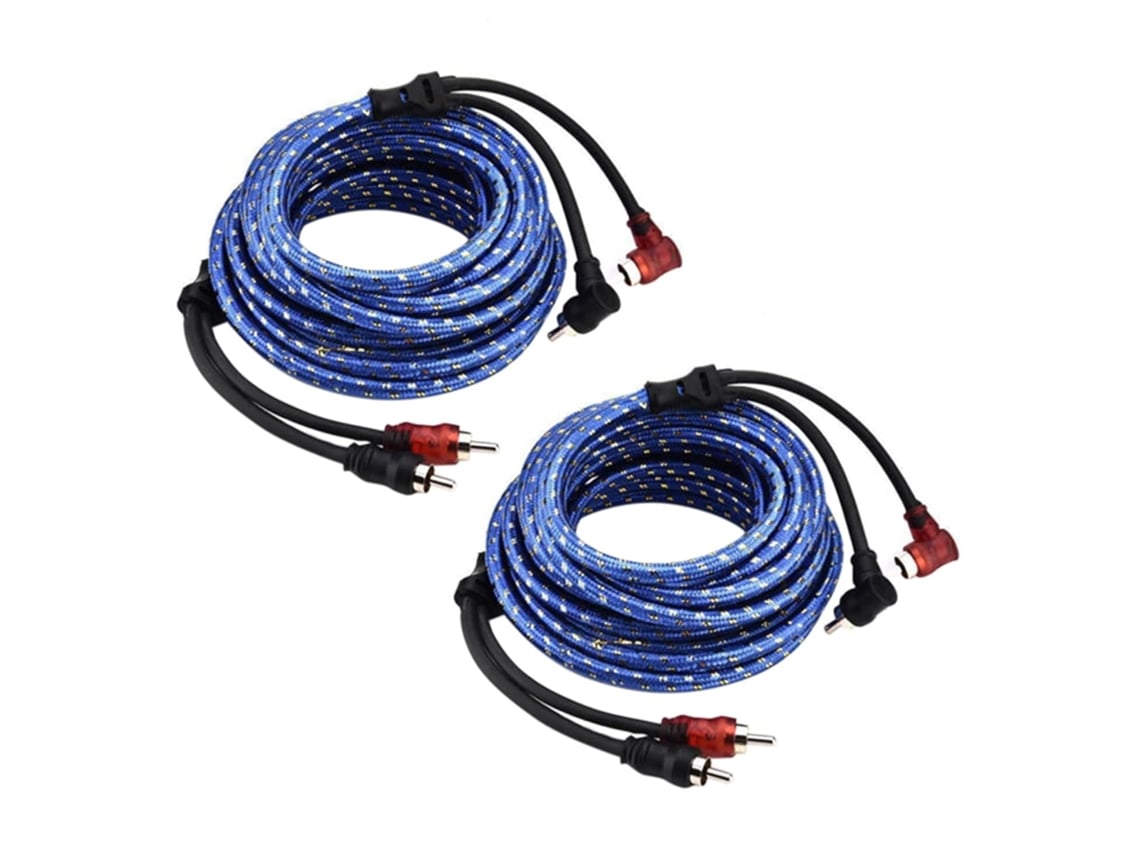 2 Amplificadores De Audio Estéreo Rca De 5 M Con Enchufe Para Coche