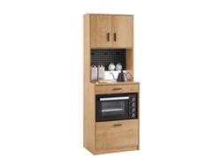 Aparador de cocina Fsb98 N con 2 puertas, 2 cajones, 1 compartimento y 1 panel perforado, 60 x 40 x 170 cm Sobuy