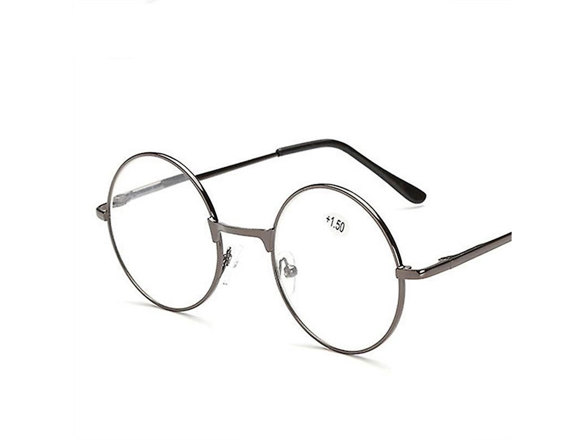 Gafas De Lectura Retro Redondas De Metal Con Dioptrías +1.0 1.5 2.0 2.5 3.0 3.5 Unisex