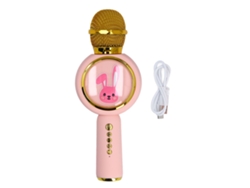 -micrófono Bluetooth Inalámbrico Para Niños Con Luz De Color Batería Portátil Micrófono Karaoke Para Hogar