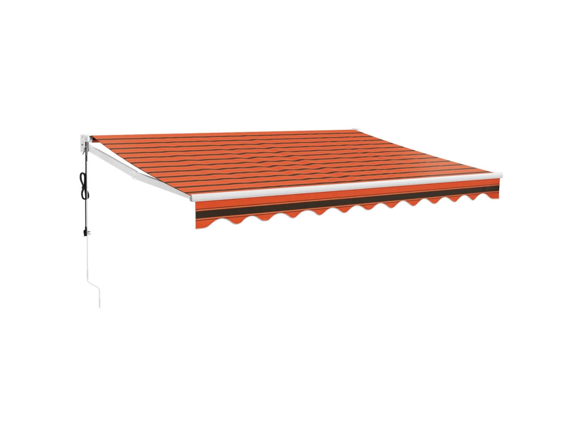Maison Exclusive - Toldo Retráctil Automático Naranja Y Marrón 3,5x2,5 M