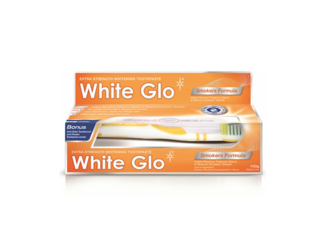 Pasta dental blanqueadora profesional para fumadores, 100 ml, con cepillo de dientes White Glo