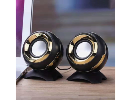 Mini Altavoces de Graves para Ordenador Altavoz Estéreo para Ordenador Portátil de Sobremesa Teléfono SLOWMOOSE (Oro Negro).