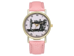 Reloj De Pulsera Analógico De Cuarzo Zhoulianfa Con Esfera Redonda Rosa Para Mujeres, Hombres Y Estudiantes.