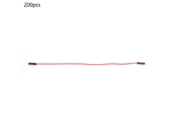 200 Cables Puente Macho-macho Para Protoboard, Cable De Cobre Enlatado De 26 Awg, Color Rojo.
