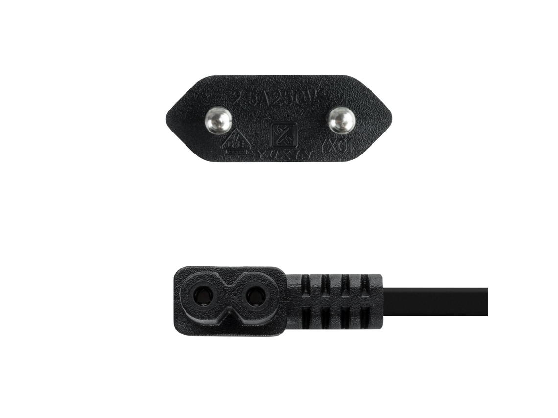 Tooq 10.22.0502 Cable Alimentación Negro 1.8M Acoplador Cee7/16 C7