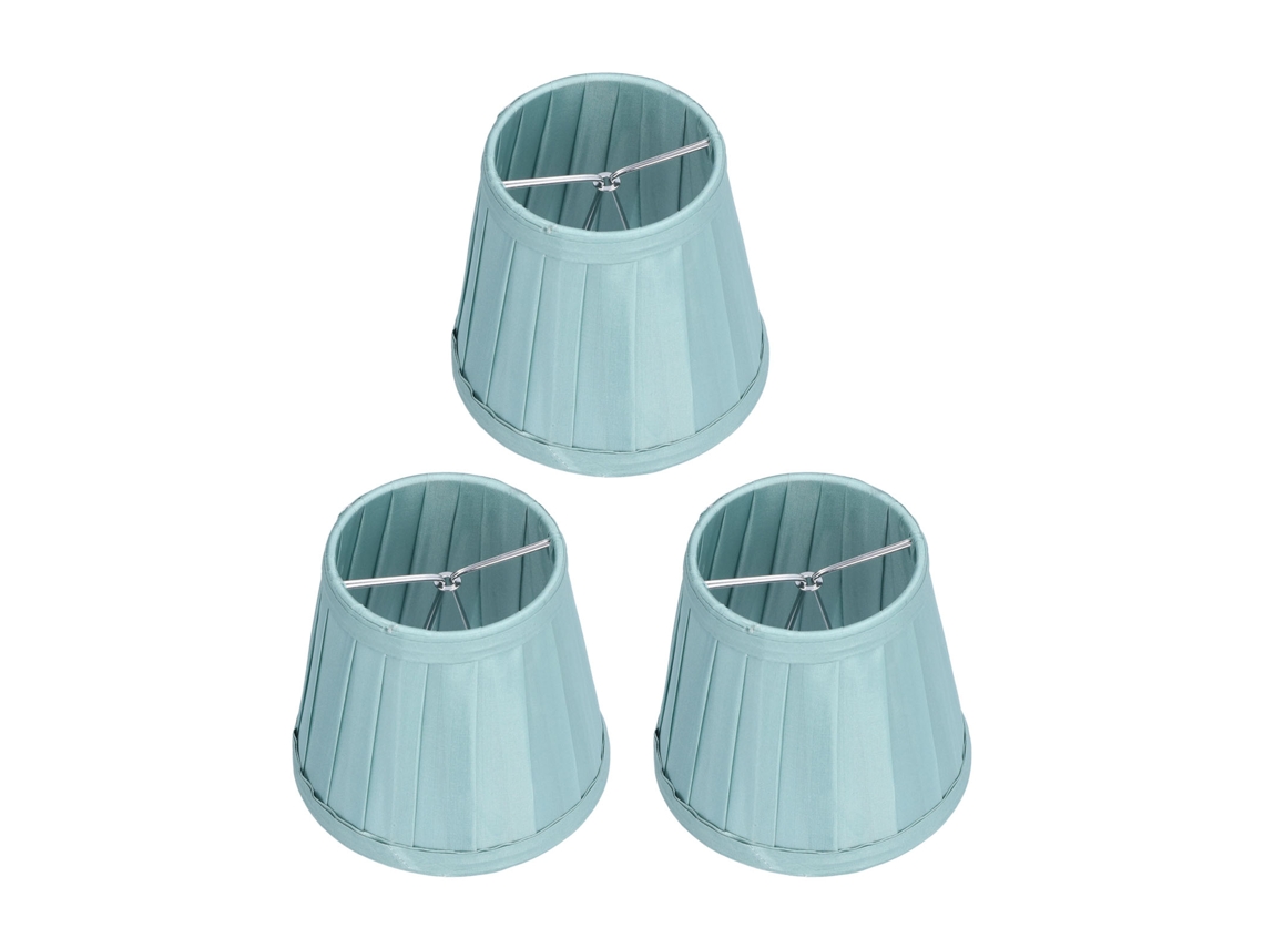 BJ-3 Piezas de pantallas textiles para lámparas E14 con clip para lámparas de araña, apliques de pared, oficina, hogar, decoración - Verde oscuro