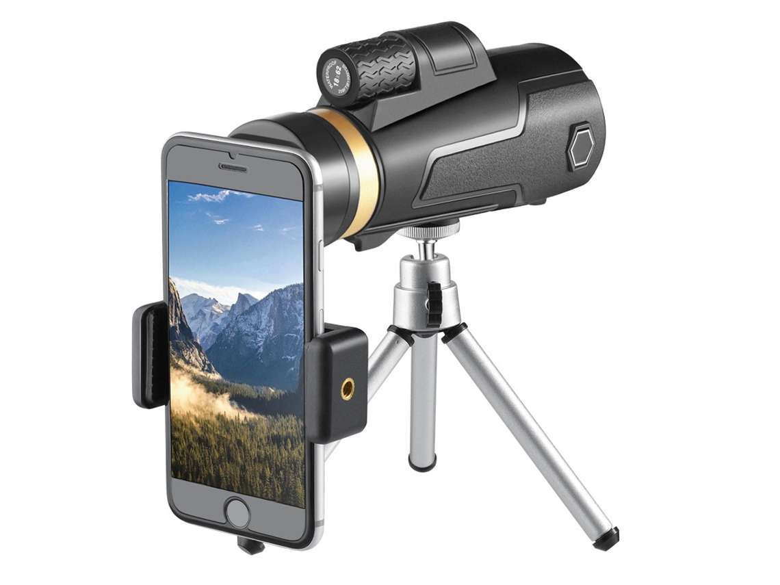 Telescopio monocular de mano 18x62 con visión nocturna con poca luz para teléfono celular Chrui