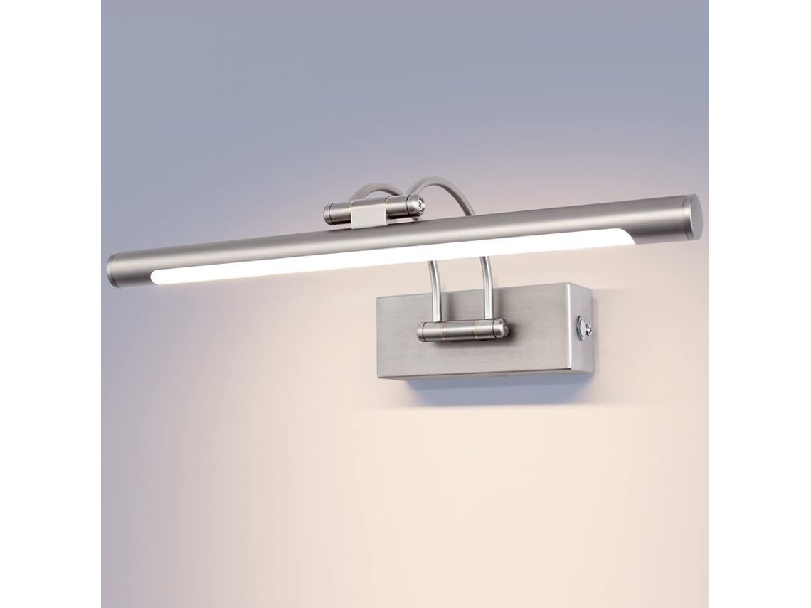 Aplique De Pared Para Baño Vainice Para Espejo, 40 Cm, 9 W, Regulable, 3 Temperaturas De Color, Plateado.