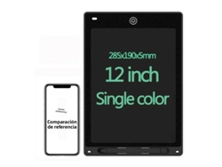 Tableta con pantalla LCD monocromática de 12 pulgadas para escritura a mano, dibujo, garabatos infantiles y pizarra.